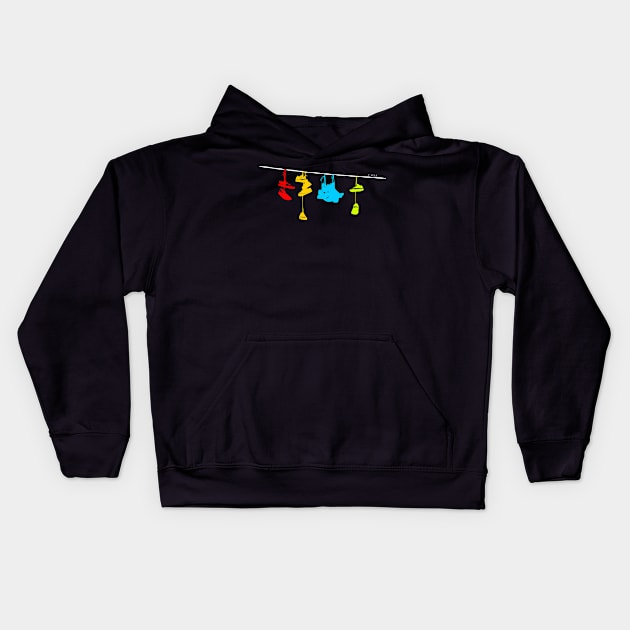 Shoes on a Wire Kids Hoodie by AKdesign